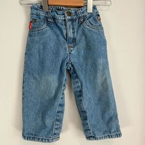 Mi-Ni-No King's Guard Flannel Lined Blue Jeans Elastic Waist